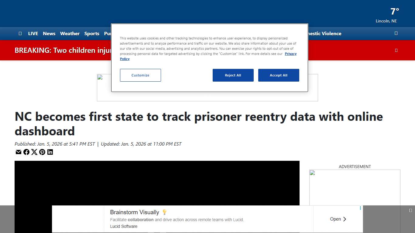 NC becomes first state to track prisoner reentry data with online dashboard